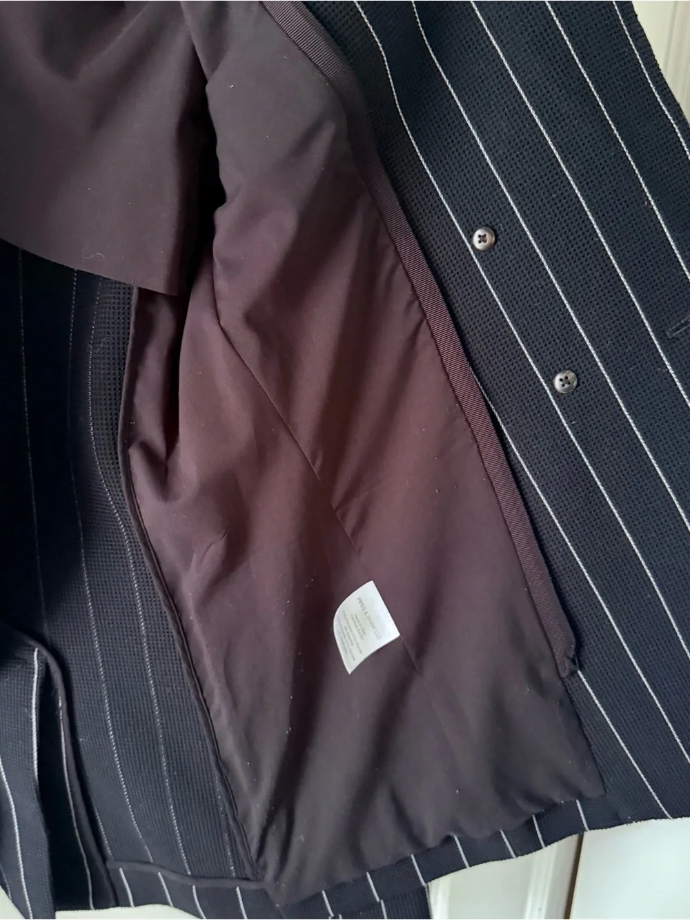 Veronica Beard Daytona Pinstripe Double Breasted Blazer